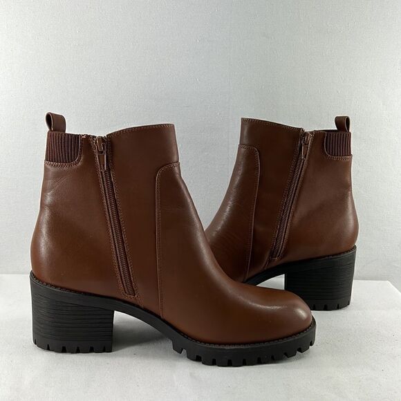 Bella Vita Connery Lug Chelsea Booties Camel Burnished size 10 M - Picture 4 of 8